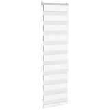 Vidaxl Zebra Roller Blind 40x150 cm Szerokość pyłu 35,9 cm poliestrowa biała