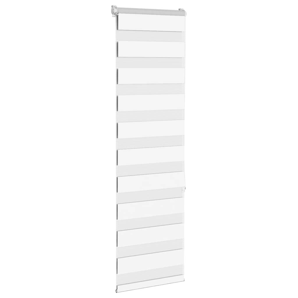 Vidaxl Zebra Rouleau aveugle 45x150 cm Largeur de poussière 40,9 cm Polyester blanc