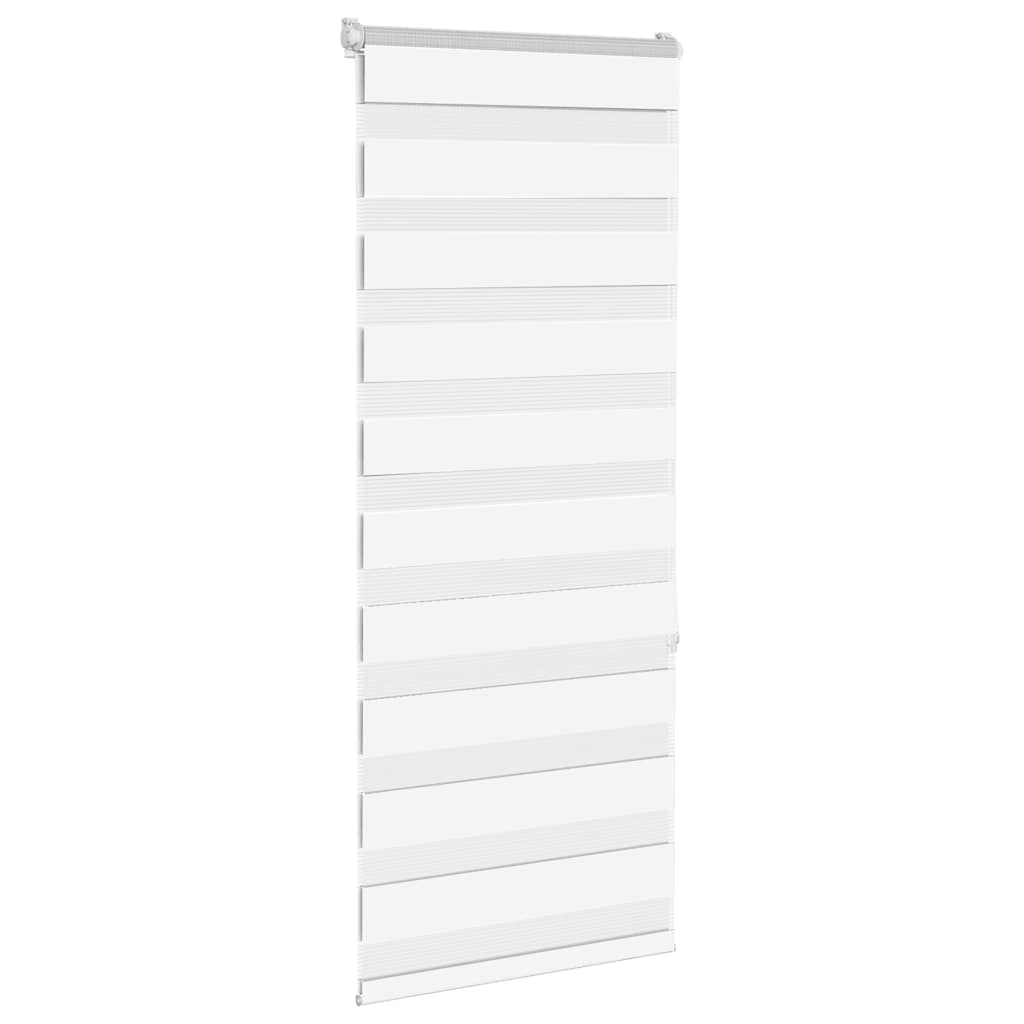 Vidaxl Zebra Roller Blind 55x150 cm Støvbredde 50,9 cm Polyester hvit