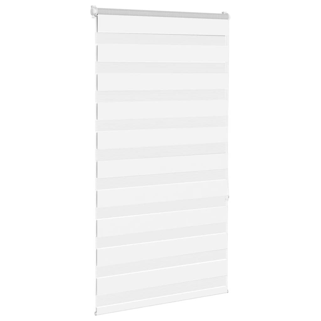 Vidaxl Zebra Roller Blind 75x150 cm Širina prahu 70,9 cm poliestrska bela