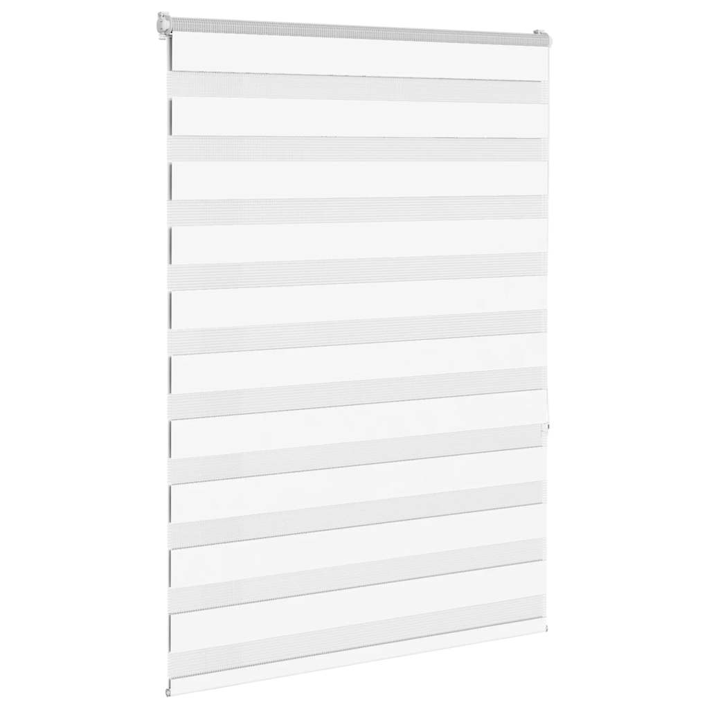 Vidaxl Zebra Roller Blind 105x150 cm de ancho de polvo de 100,9 cm de poliéster blanco