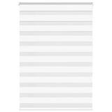 Vidaxl Zebra Roller Blind 110x150 cm de ancho de polvo de 105.9 cm de poliéster blanco