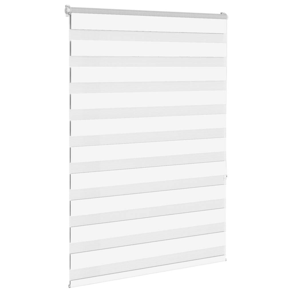 Vidaxl Zebra Roller Blind 110x150 cm de ancho de polvo de 105.9 cm de poliéster blanco