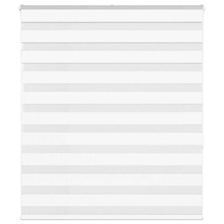 Vidaxl zebra rolgordijn 125x150 cm stofbreedte 120,9cm polyester wit