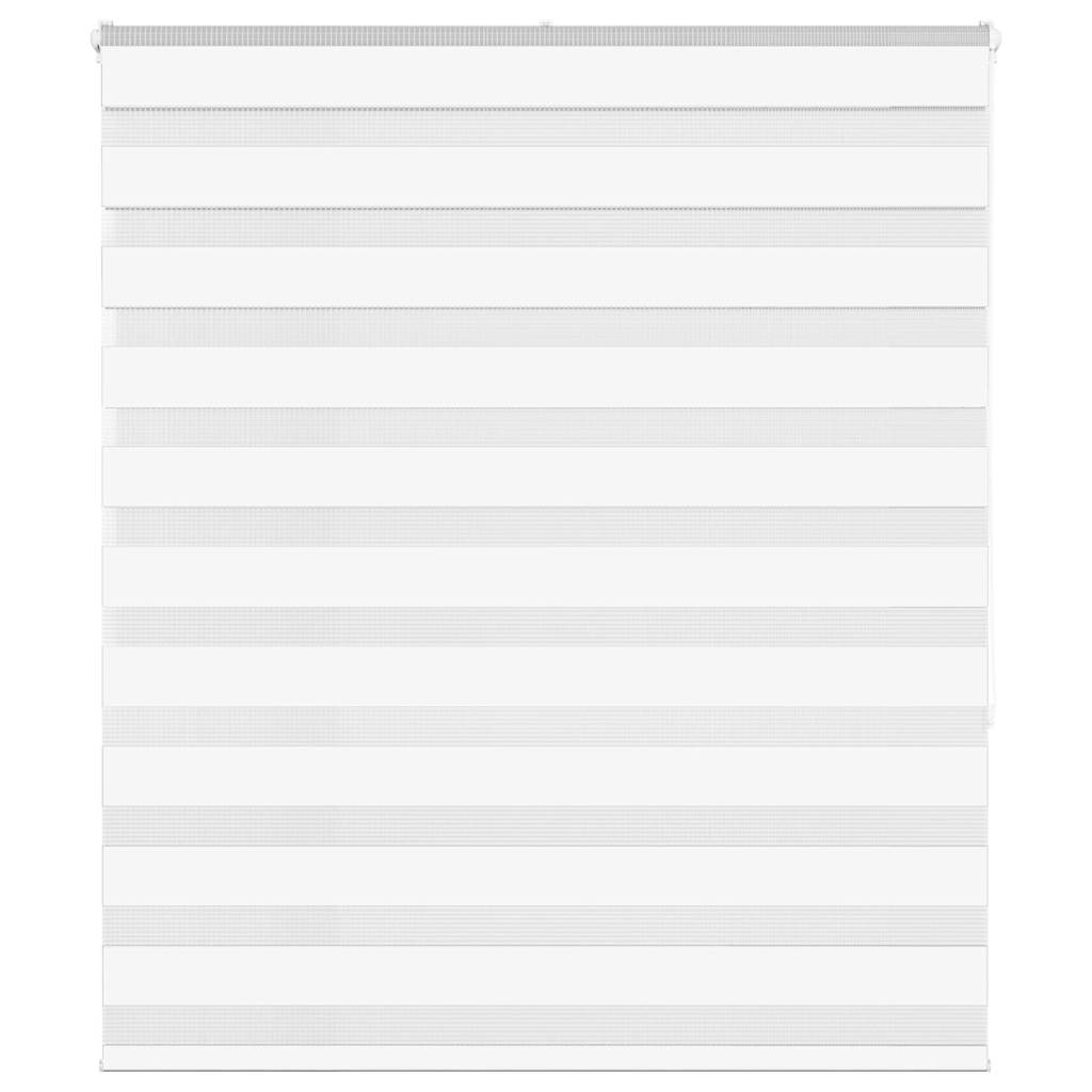 Vidaxl Zebra Roller Blind 135x150 cm Szerokość pyłu 130,9 cm poliestrowa biała