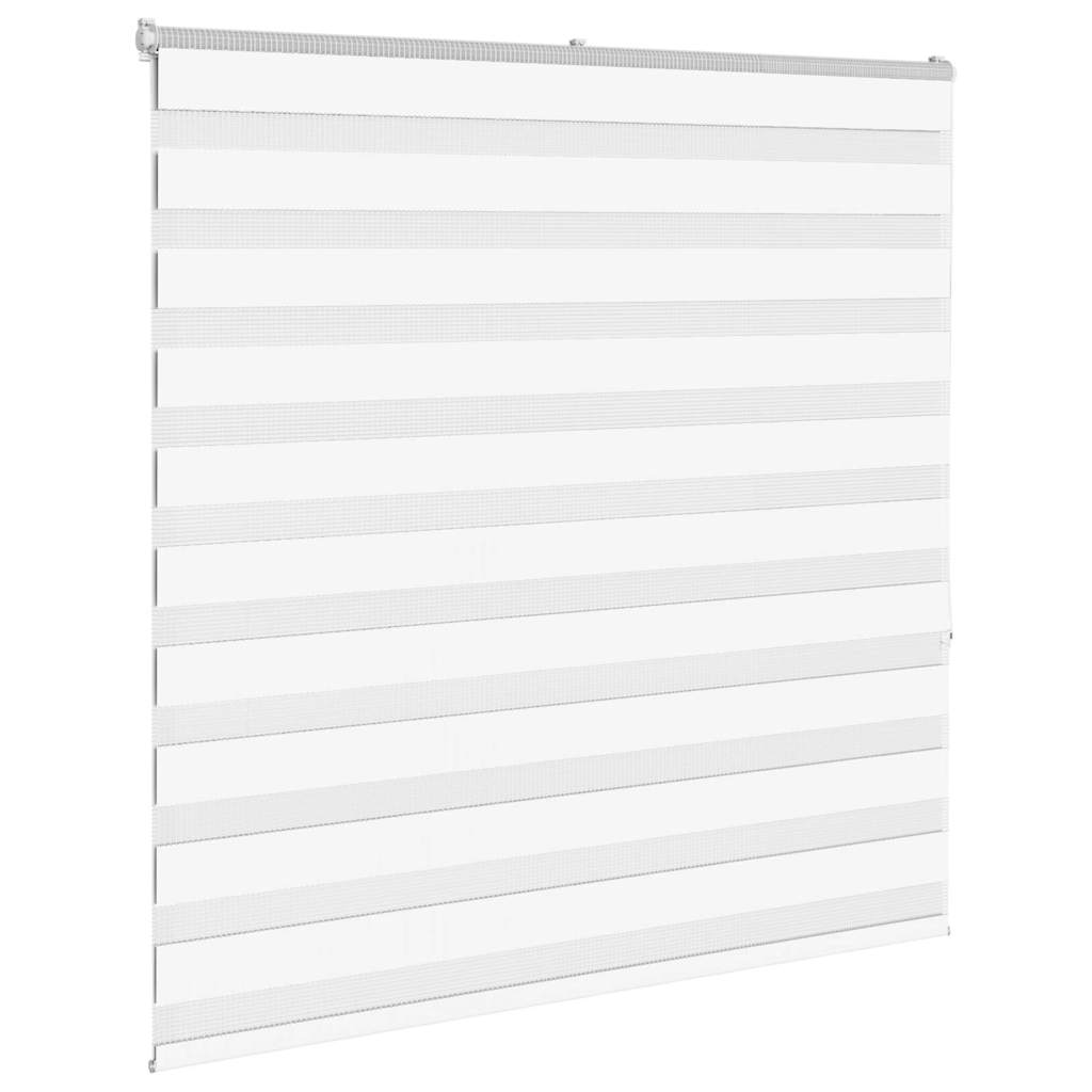 Vidaxl Zebra Roller Blind 145x150 cm Staubbreite 140,9 cm Polyester weiß