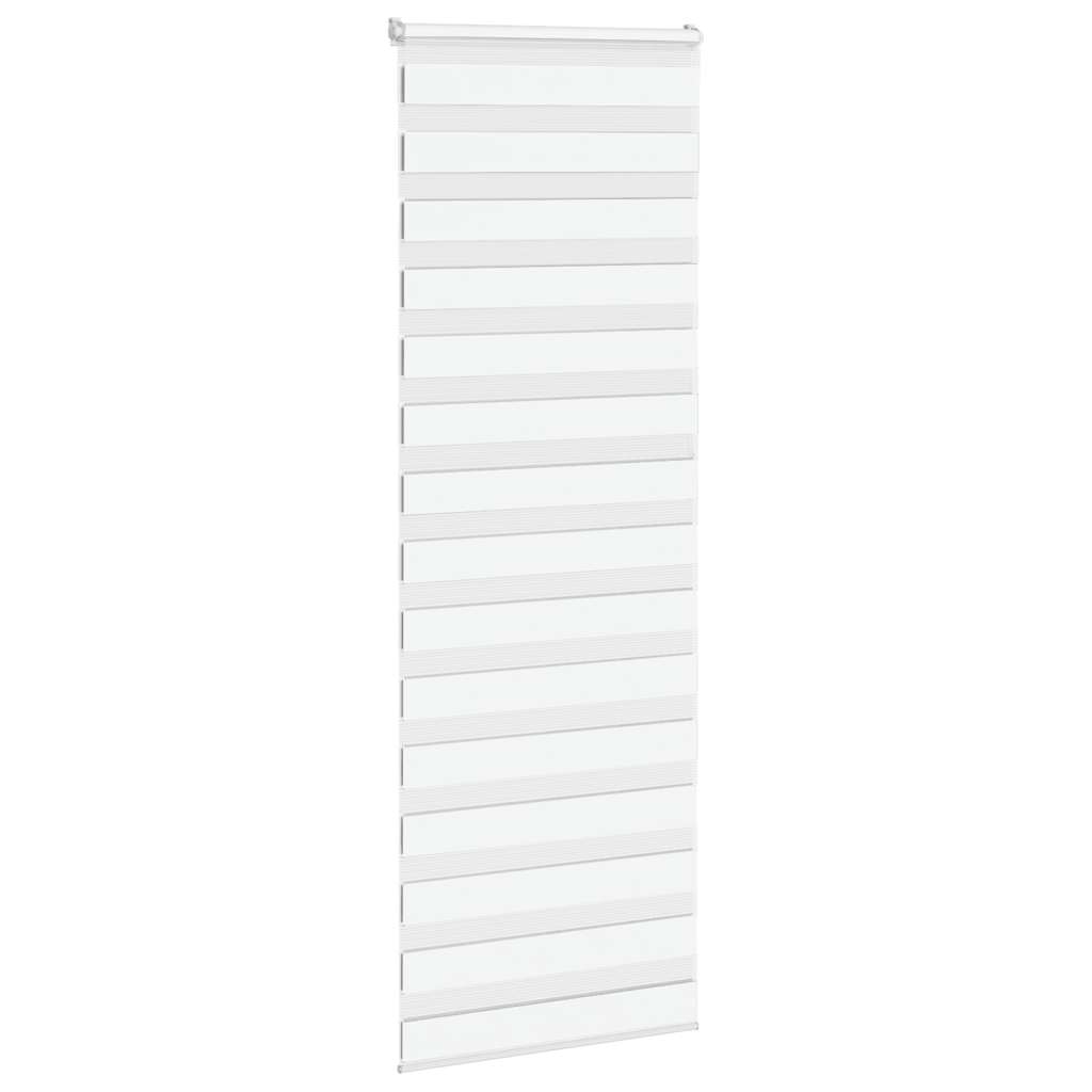 Vidaxl Zebra Rouleau aveugle 80x200 cm Largeur de poussière 75,9 cm Blanc en polyester