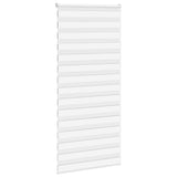 Vidaxl Zebra Roller Blind 105x200 cm de ancho de polvo de 100,9 cm de poliéster blanco