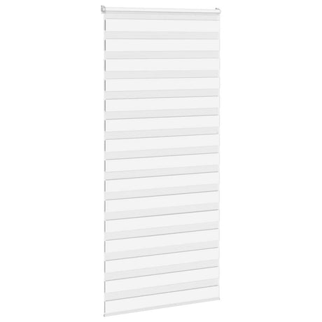 Vidaxl zebra rolgordijn 105x200 cm stofbreedte 100,9cm polyester wit