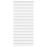 Vidaxl Zebra Rouleau aveugle 110x200 cm Largeur de poussière 105,9 cm Polyester blanc