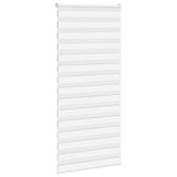 Vidaxl Zebra Roller Blind 115x200 cm ancho de polvo 110.9 cm de poliéster blanco