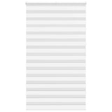 Vidaxl zebra rullo cieco 120x200 cm Larghezza polvere 115,9 cm in poliestere bianco