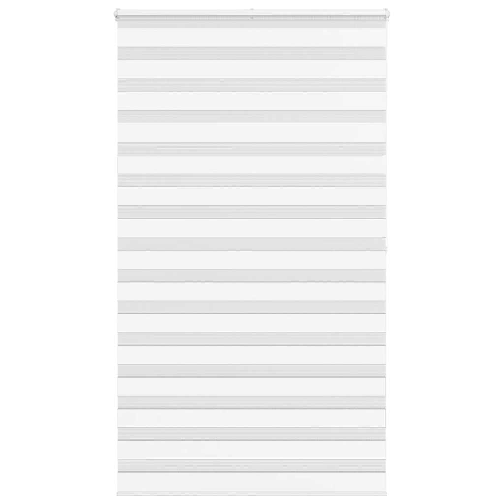 Vidaxl Zebra Rouleau aveugle 125x200 cm Largeur de tissu 120,9 cm Blanc en polyester