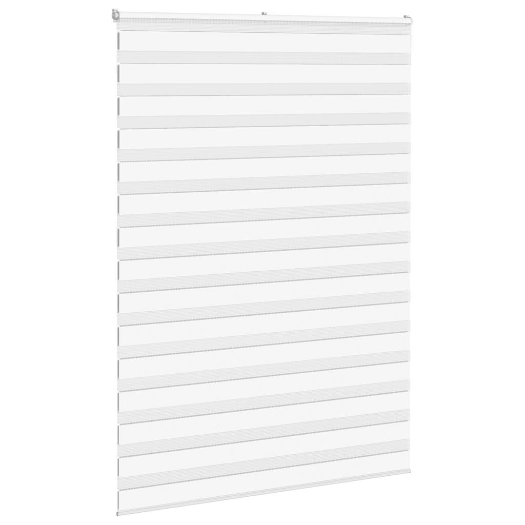 Vidaxl Zebra Roller Blind 155x200 cm Szerokość tkaniny 150,9 cm poliestrowa biała