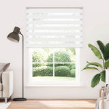 Vidaxl Zebra Roller Blind 160x200 cm støvbredde 155,9 cm polyester hvid