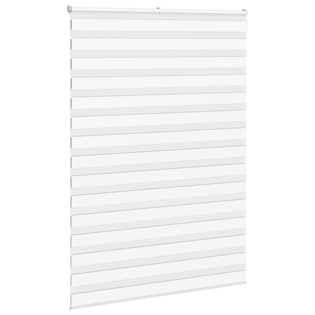 Vidaxl Zebra Roller Blind 165x200 cm støvbredde 160,9 cm polyester hvid