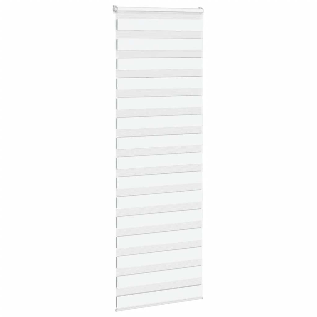 Vidaxl Zebra Roller Blind 75x230 cm Širina tkanine 70,9 cm poliestrska bela