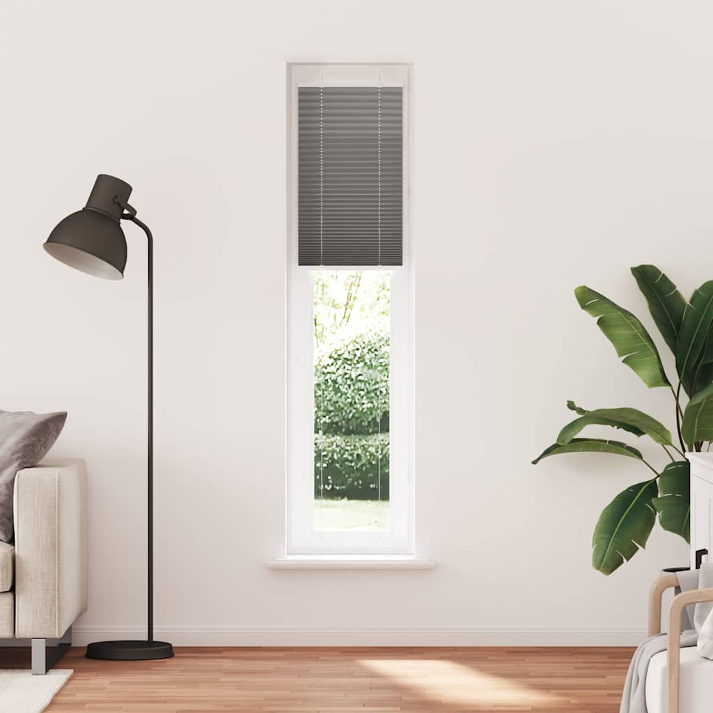 Vidaxl plissé rolgordijn 50x200 cm stofbreedte 49,4 cm antraciet