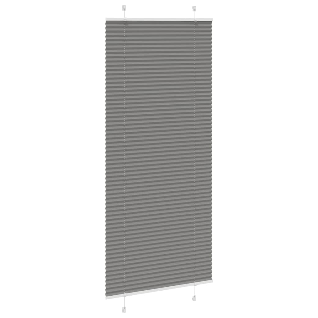 Vidaxl plissé rolgordijn 85x200 cm stofbreedte 84,4 cm antraciet