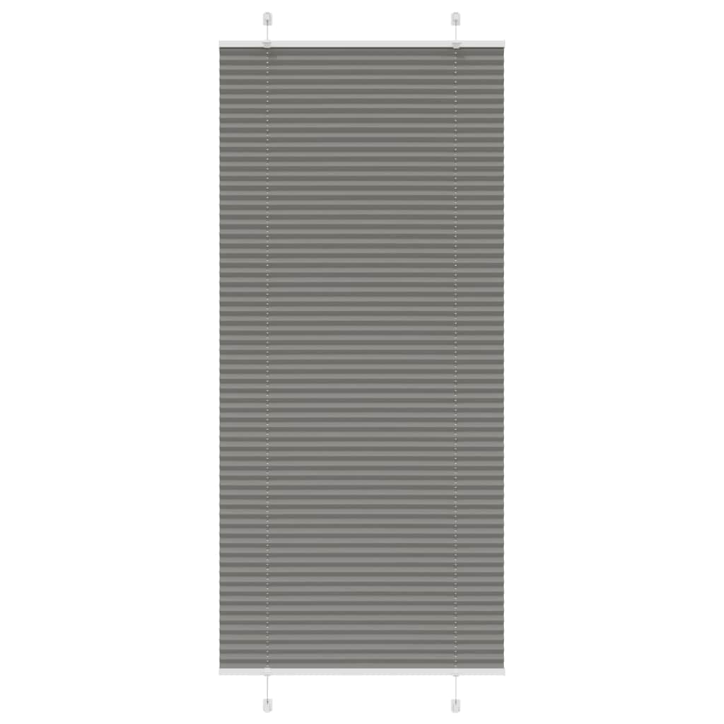 Vidaxl plissé rolgordijn 90x200 cm stofbreedte 89,4 cm antraciet