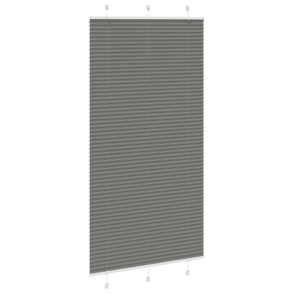 Vidaxl plissé rolgordijn 105x200 cm stofbreedte 104,4 cm antraciet