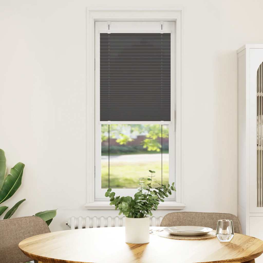Vidaxl plissé rolgordijn 45x100 cm stofbreedte 44,4 cm polyester zwart