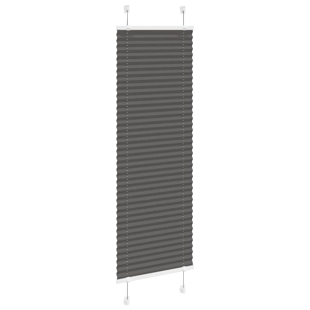 Vidaxl plissé rolgordijn 45x100 cm stofbreedte 44,4 cm polyester zwart