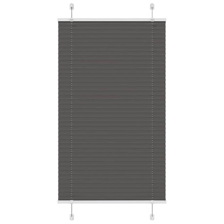 Vidaxl plissé rolgordijn 75x100 cm stofbreedte 74,4 cm polyester zwart
