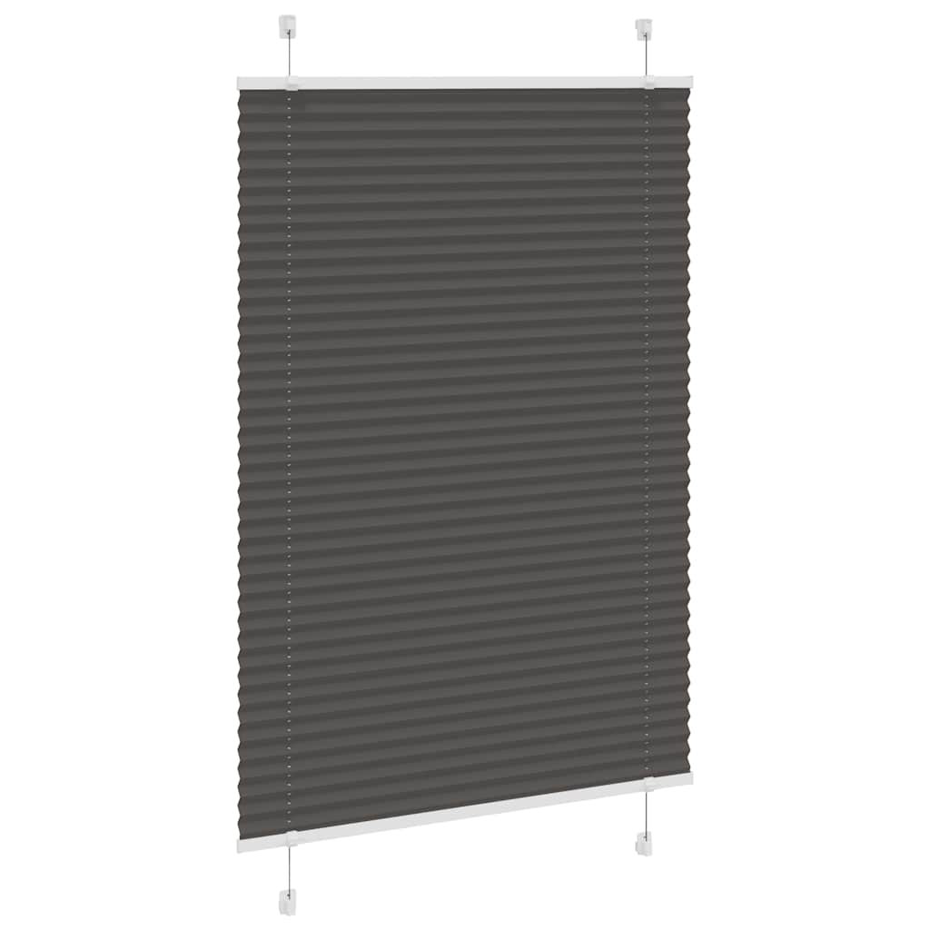 Vidaxl plissé rolgordijn 90x100 cm stofbreedte 89,4 cm polyester zwart