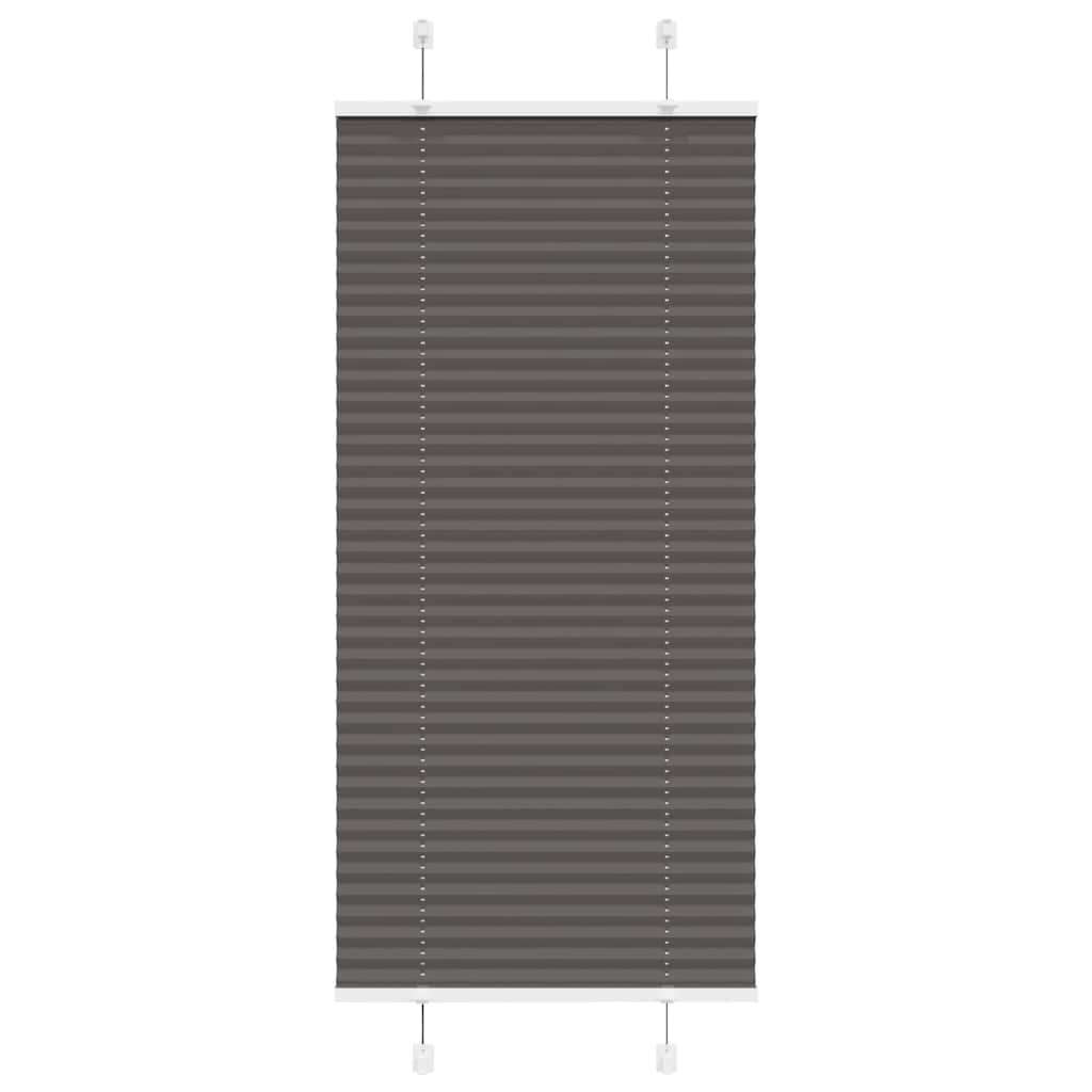 Vidaxl plissé rolgordijn 65x150 cm stofbreedte 64,4 cm polyester zwart