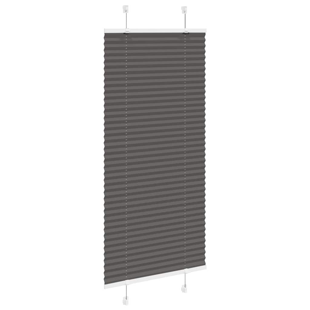 Vidaxl plissé rolgordijn 65x150 cm stofbreedte 64,4 cm polyester zwart