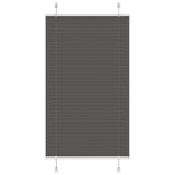 Vidaxl plissé rolgordijn 80x150 cm stofbreedte 79,4 cm polyester zwart