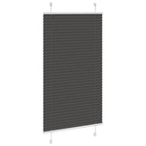 Vidaxl plissé rolgordijn 80x150 cm stofbreedte 79,4 cm polyester zwart