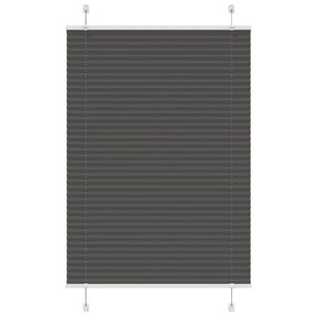 Vidaxl plissé rolgordijn 85x150 cm stofbreedte 84,4 cm polyester zwart