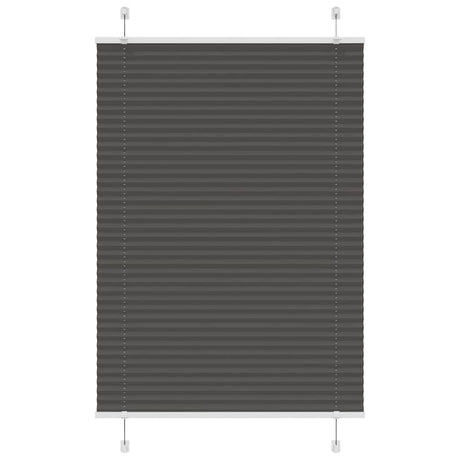 Vidaxl plissé rolgordijn 85x150 cm stofbreedte 84,4 cm polyester zwart