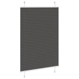 Vidaxl plissé rolgordijn 95x150 cm stofbreedte 94,4 cm polyester zwart
