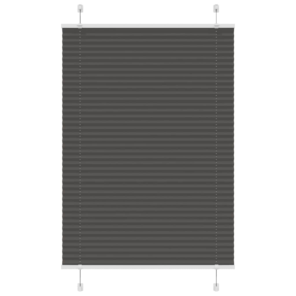 Vidaxl plissé rolgordijn 100x150 cm stofbreedte 99,4cm polyester zwart