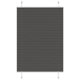 Vidaxl plissé rolgordijn 100x150 cm stofbreedte 99,4cm polyester zwart