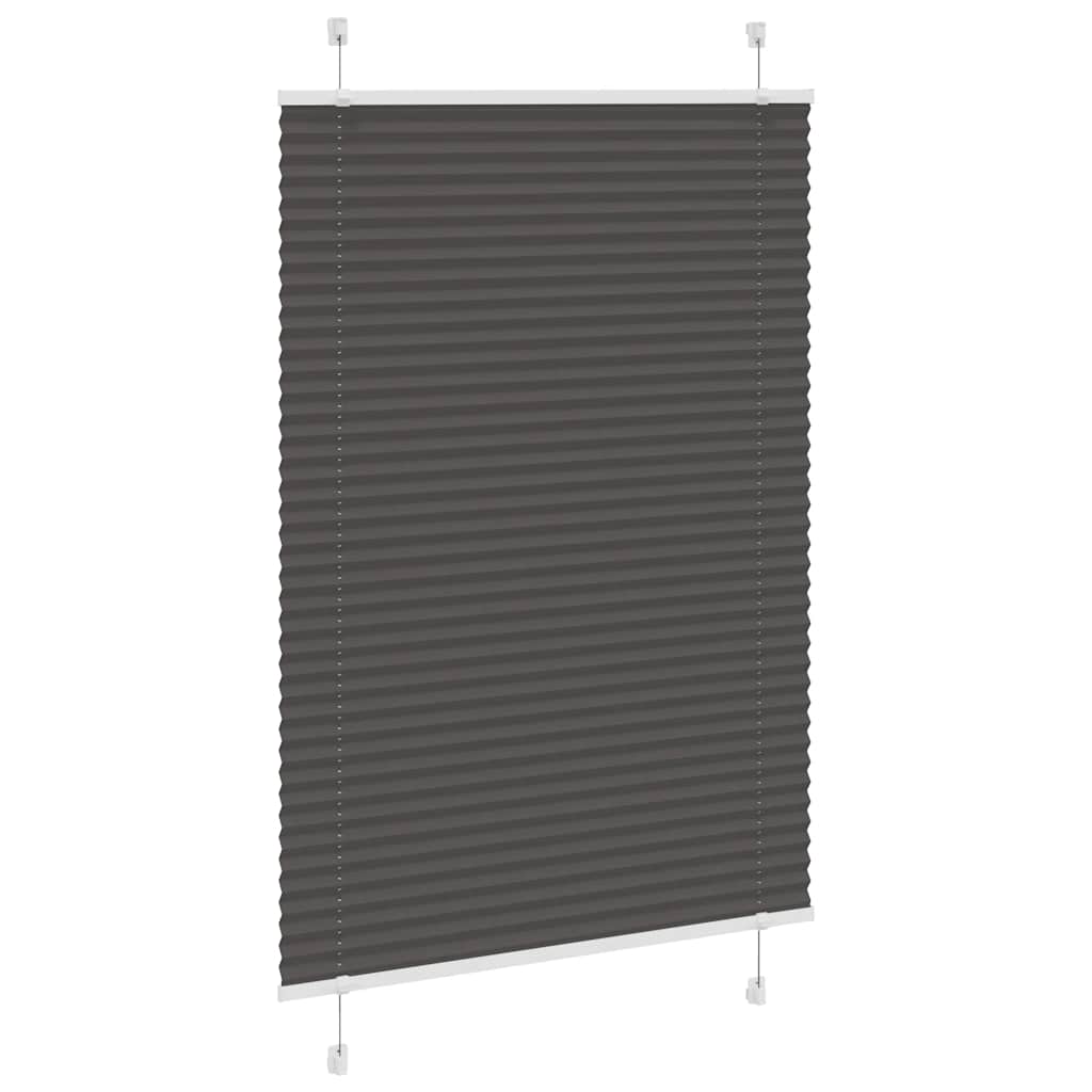 Vidaxl plissé rolgordijn 100x150 cm stofbreedte 99,4cm polyester zwart