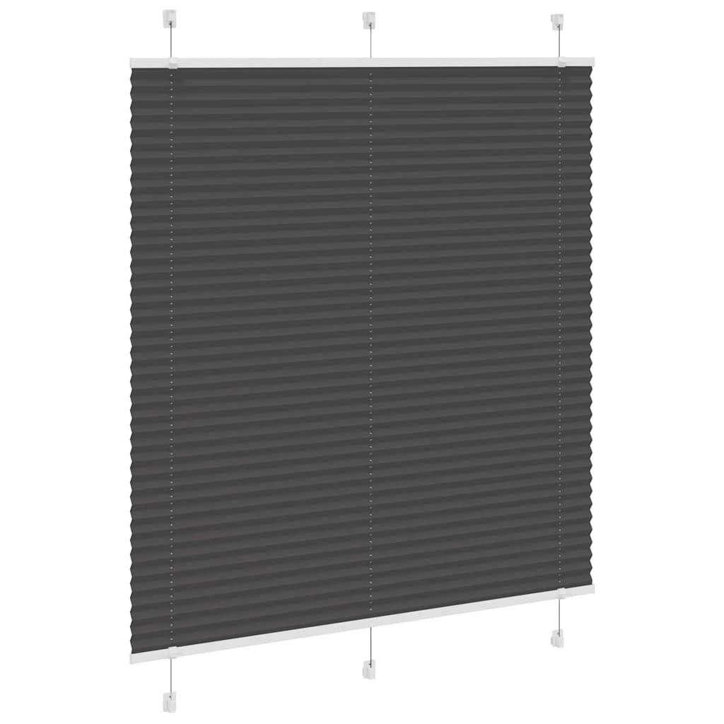 Vidaxl plissé rolgordijn 115x150cm stofbreedte 114,4cm polyester zwart