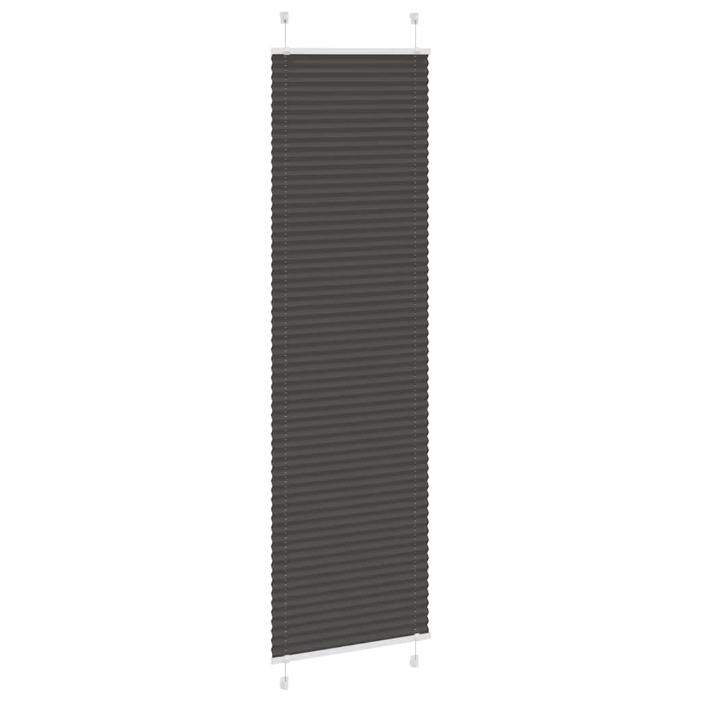 Vidaxl plissé rolgordijn 55x200 cm stofbreedte 54,4 cm polyester zwart