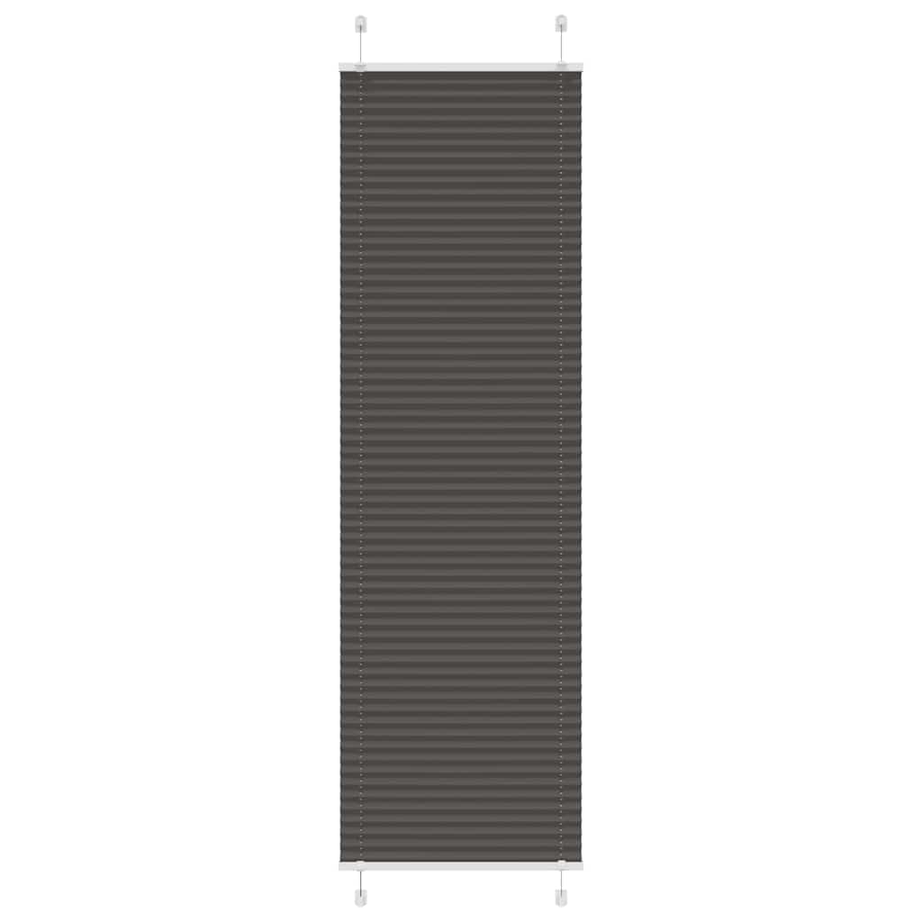 Vidaxl plissé rolgordijn 60x200 cm stofbreedte 59,4 cm polyester zwart