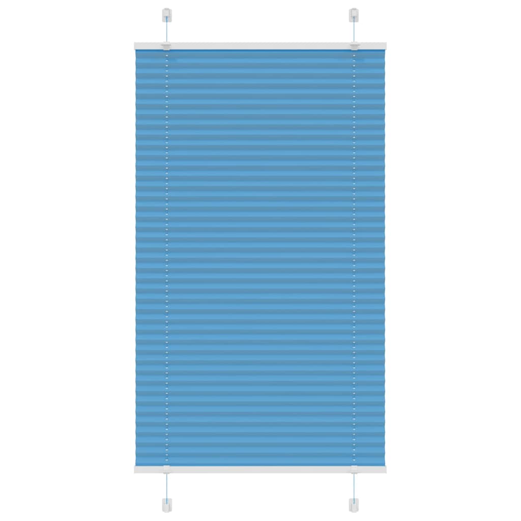 Vidaxl plissé rolgordijn 75x100 cm stofbreedte 74,4 cm polyester blauw