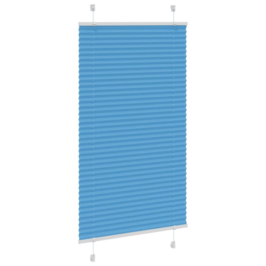 Vidaxl plissé rolgordijn 75x100 cm stofbreedte 74,4 cm polyester blauw