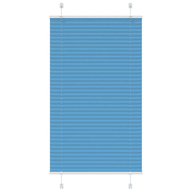 Vidaxl plissé rolgordijn 80x150 cm stofbreedte 79,4 cm polyester blauw