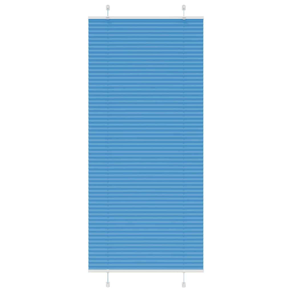 Vidaxl plissé rolgordijn 90x200 cm stofbreedte 89,4 cm polyester blauw