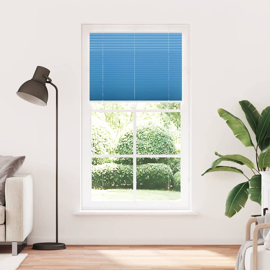 Vidaxl plissé rolgordijn 110x200cm stofbreedte 109,4cm polyester blauw