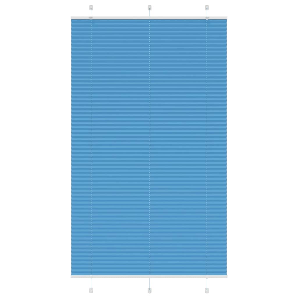 Vidaxl plissé rolgordijn 120x200cm stofbreedte 119,4cm polyester blauw