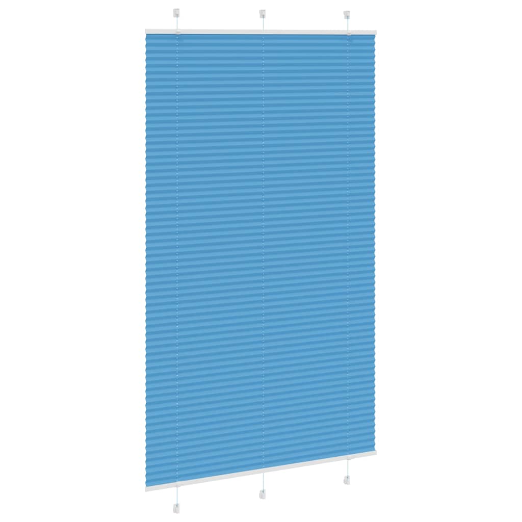 Vidaxl plissé rolgordijn 120x200cm stofbreedte 119,4cm polyester blauw