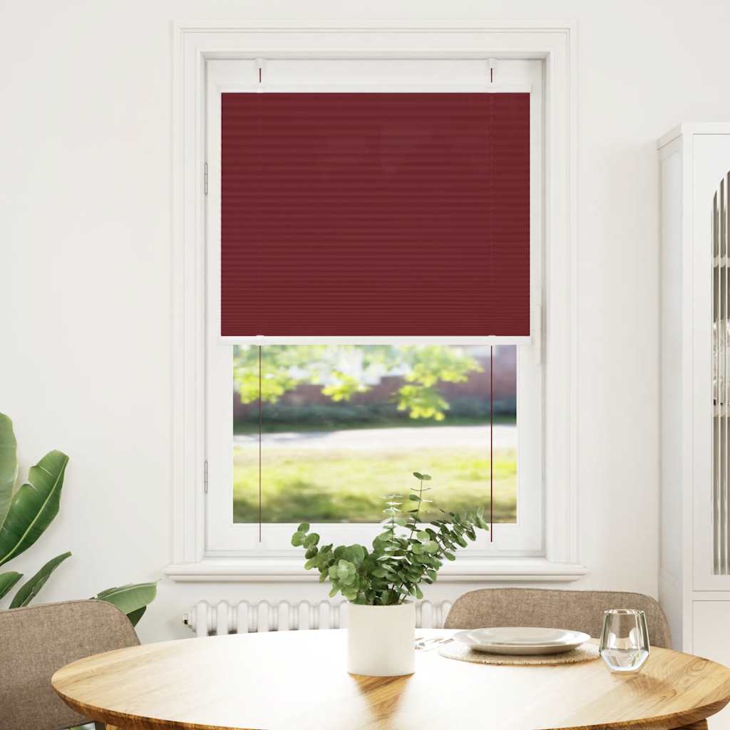Vidaxl plissé rolgordijn 70x100 cm stofbreedte 69,4 cm bordeauxrood